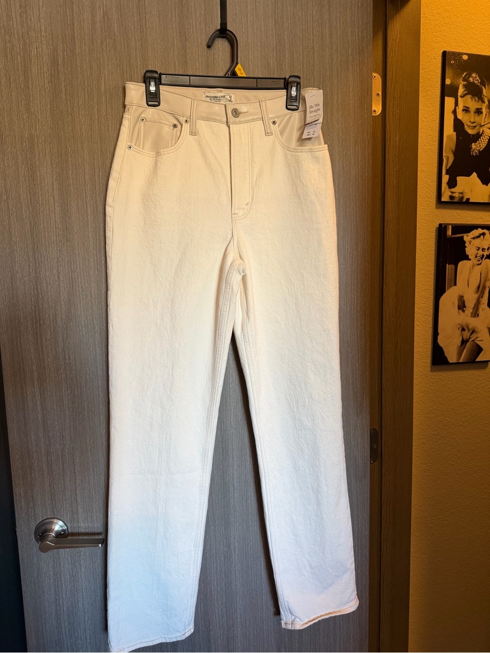 Abercrombie & Fitch White Straight Leg Women's Jeans